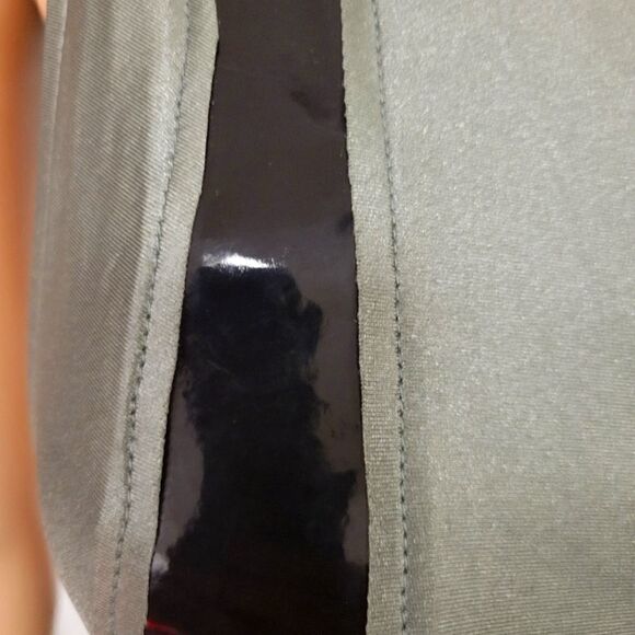 Gun Metal and Patent Leather Swimsuit - Picture 2 of 3